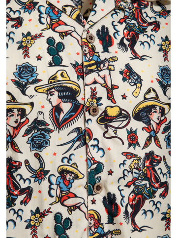 King Kerosin King Kerosin Hawaiihemd Cowgirl in offwhite