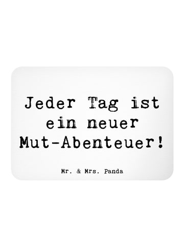 Mr. & Mrs. Panda Magnet Spruch Angst überwinden Abenteuer mit Sp... in Weiß