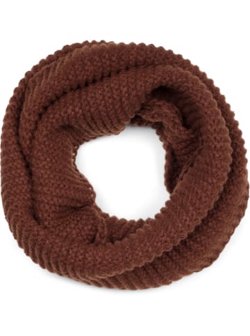 styleBREAKER Strickloop mit Wellenmuster in Schokobraun