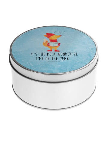 Mr. & Mrs. Panda Keksdose Fuchs Sänger mit Spruch in Eisblau