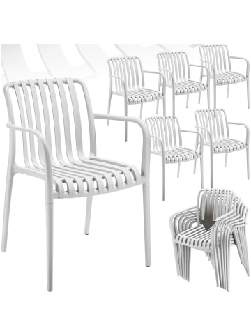 tectake Balkonstuhl, stapelbar, 54,5 x 58 x 80,5 cm, Belastbarkeit 120 kg
