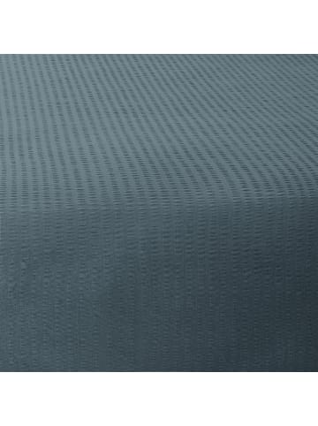 Erwin Müller Seersucker Spannbettlaken Wertingen in anthrazit