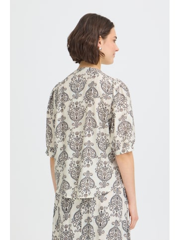 Fransa Kurzarm-Bluse FRARIANA Regular fit in BOHO MUSE WHITE W. BLACK