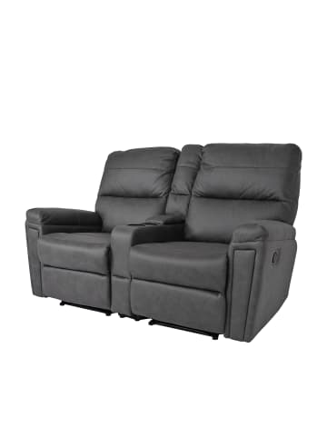 MCW 2er Kinosessel K17 mit Getränkehalter, Stoff/Textil dunkelgrau
