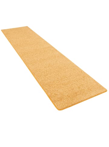 Snapstyle Hochflor Velours Teppich Läufer Mona in Curry Gelb