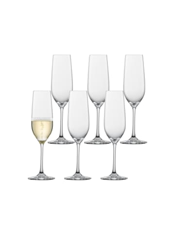 Schott Zwiesel 6er Set Sektgläser mit Moussierpunkt Viña 227 ml in transparent