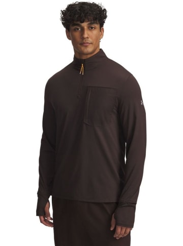 Under Armour Longsleeve "Trail Run 1/4 Zip" in Braun