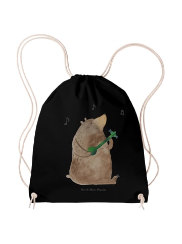 Mr. & Mrs. Panda Jutebeutel Bär Lied ohne Spruch in Schwarz