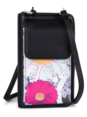 styleBREAKER Mini Umhängetasche in Schwarz-Weiß-Pink