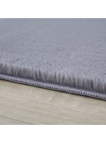 KADIMA DESIGN Teppich Kurzflor Waschbar Einfarbig NECKAR Strapazierfähig OEKO-TEX in Grau