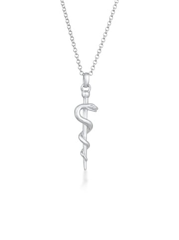 Elli Halskette 925 Sterling Silber Heilsymbol, Schlange in Silber