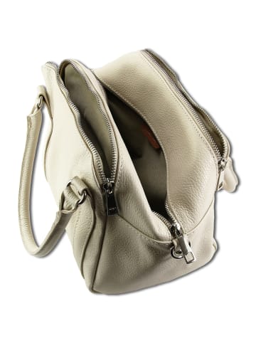 Toscanto Toscanto Umhängetasche, Citytasche Leder beige ca. 22cm