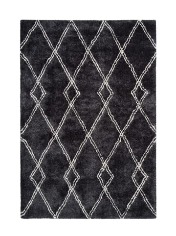 Kayoom Hochflor Teppich Orlando 125 in anthrazit - rechteckig