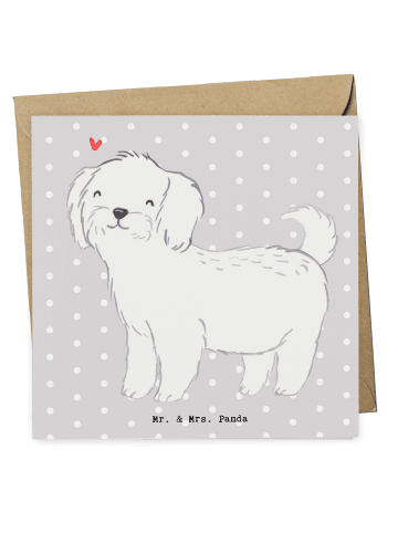 Mr. & Mrs. Panda Deluxe Karte Malteser Lebensretter ohne Spruch in Grau Pastell