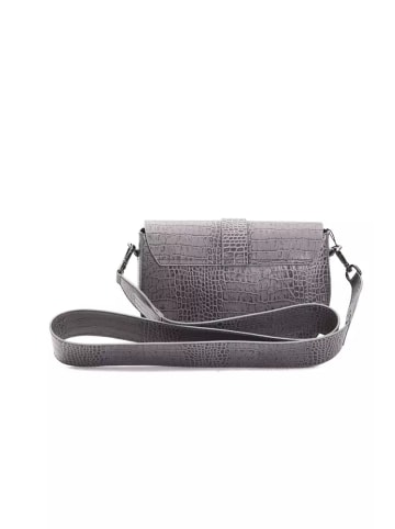 Pompei Donatella Grau Leder Damen Umhänge- Tasche