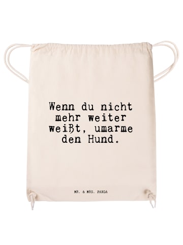 Mr. & Mrs. Panda Sportbeutel Wenn du nicht mehr... mit Spruch in Creme