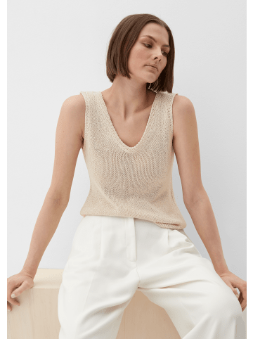 s.Oliver BLACK LABEL Strickpullunder keine Ärmellänge in Creme