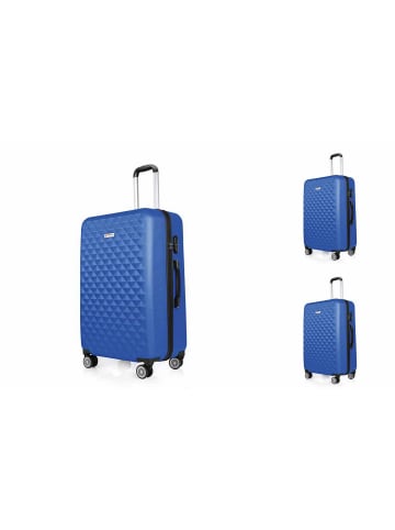 Hoffmanns 3er Set "Diamond" ABS Hartschalenkofferset Trolley Koffer in Blau