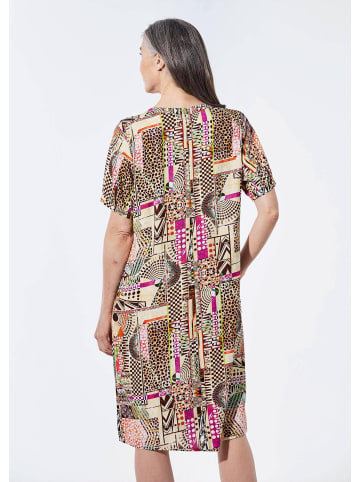 GOLDNER Hängerchen Kleid im Mustermix in beige / gemustert