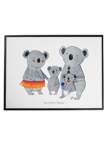 Mr. & Mrs. Panda Schreibtischunterlage Koala Familie ohne Spruch in Weiß