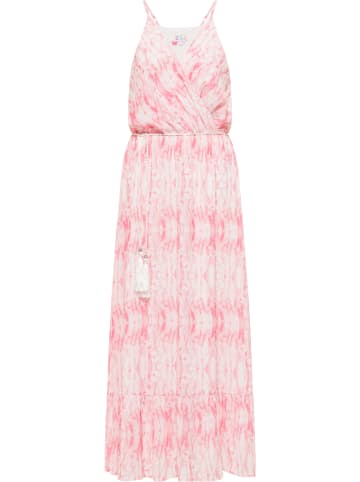 IZIA Damen Midikleid Mit Batikprint in Pink