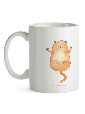 Mr. & Mrs. Panda Tasse mit Spruch Katze Umarmen ohne Spruch in Weiß