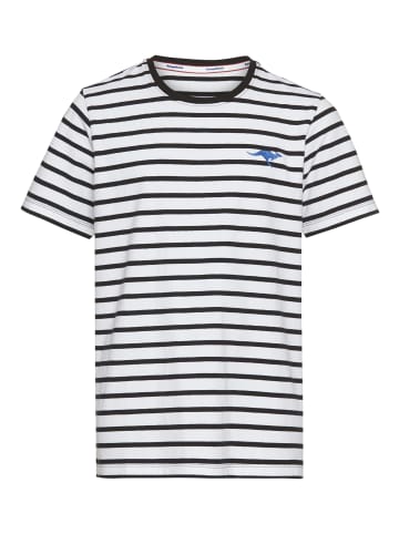 Kangaroos T-Shirt in weiß/schwarz geringelt