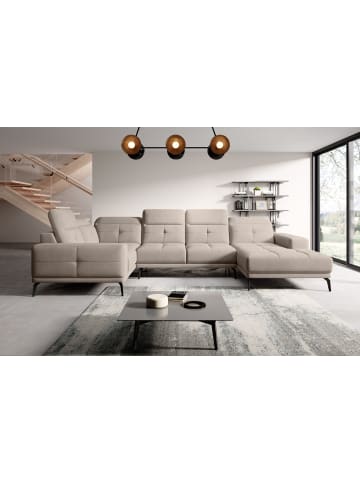 MF Design Nevido Recamiere Links in Mushroom -  (L) 201 x (B) 350 x (H) 77 cm