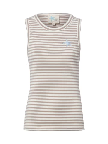 Marie Lund Top in melange weiß - 0002