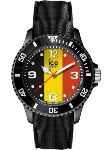 Ice Watch Quarzuhr ICE world Belgium schwarz Siliconarmband 40 mm in schwarz