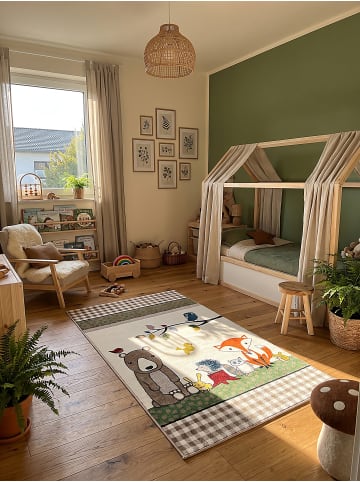 KADIMA DESIGN Teppich Kinderzimmer Kinder-Motiv Kinderzimmer pflegeleicht Spielzimmer in Creme