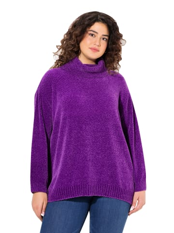 Ulla Popken Oversized-Pullover in dunkles violett