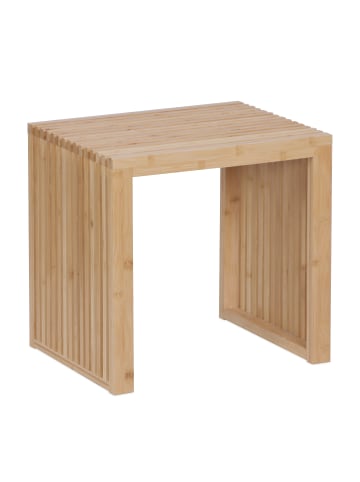 relaxdays Sitzbank in Natur - (B)45 x (H)43 x (T)33 cm