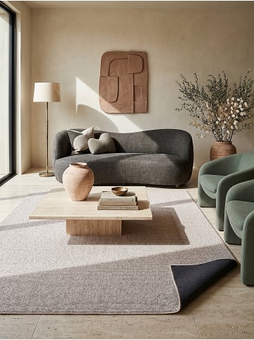 KADIMA DESIGN Niederflor-Teppich Uni pflegeleicht Wohnzimmer Schlafzimmer Flur Modern in Beige