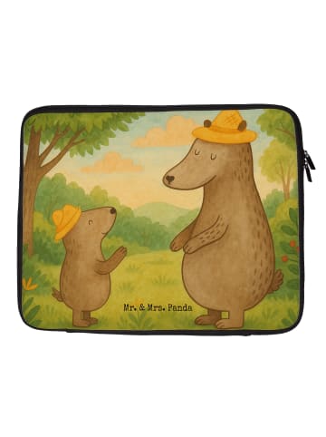 Mr. & Mrs. Panda Laptoptasche Bären mit Hut Design ohne Spruch in Weiß