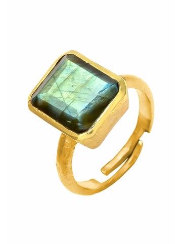 Gemshine Ring Labradorit in gold coloured