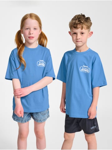 Hummel T-Shirt Hmljr Loose Kinder in LICHEN BLUE