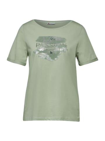 Street One T-Shirt in soft moss green