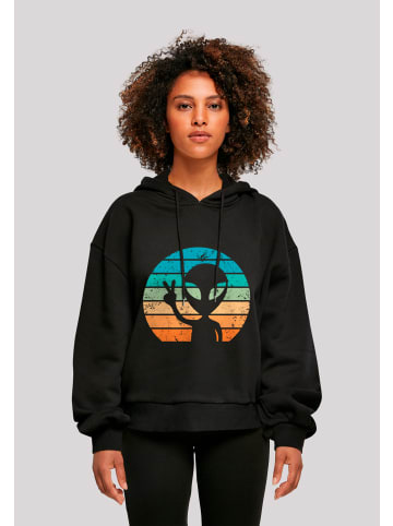F4NT4STIC Oversized Hoodie Alien Piece Sonnenuntergang in schwarz