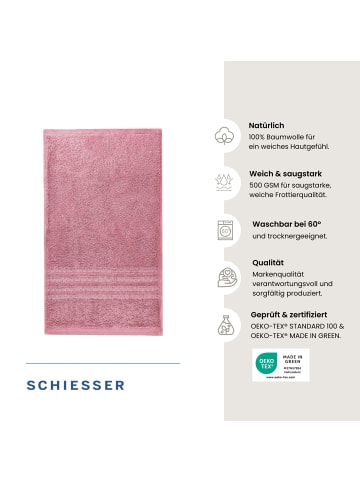 Schiesser Gästetuchset Milano 5-teilig in Malve