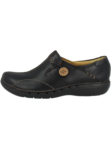 Clarks Slipper Un Loop in schwarz