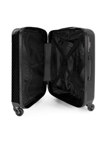 NoBoringSuitCases Suitcase, Koffer, Reisekoffer Schwarzes Linienmuster
