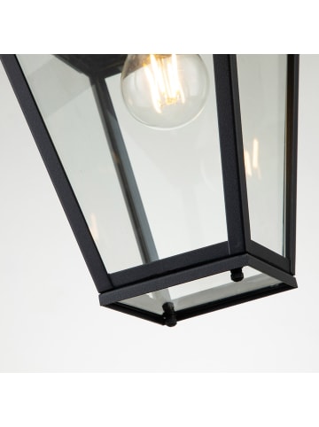Licht-Erlebnisse Außen Pendelleuchte (B)20.3 x (L)20.3 x (T)45.9 cm in Schwarz TransparentSchwarz Transparent