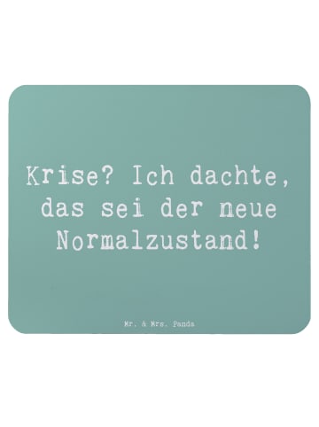 Mr. & Mrs. Panda Mouse Pad Spruch Gelassenheit in Krisen mit Spruch in Meeresbrise