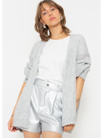 SASSYCLASSY Oversize Strick-Cardigan in grau