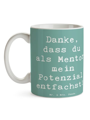 Mr. & Mrs. Panda Kaffeetasse Spruch Mentor Potenzial mit Spruch in Meeresbrise