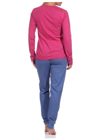 NORMANN langarm Schlafanzug Pyjama Sterne - 70422 in beere