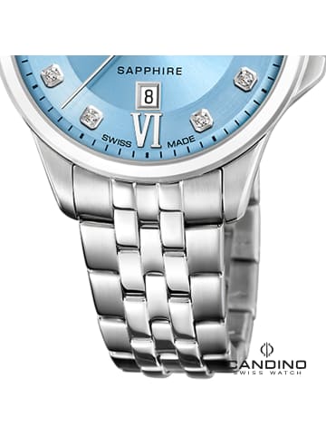 Candino Analog-Armbanduhr Candino Elegance silber mittel (ca. 34mm)