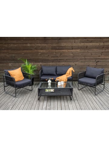 ebuy24 Gartenset Viga 2 Schwarz 100 x 60 cm