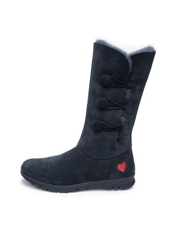 VITAFORM Veloursleder & Doubleface Stiefel in marine